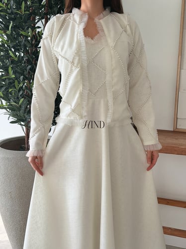 فستان كتان اوف وايت 1127