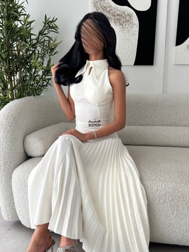 فستان باربي اوف وايت 1077