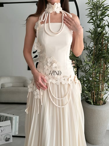 فستان مورد بيج 1130