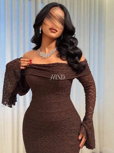 فستان ناعم موكا 1118