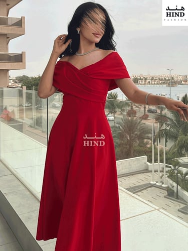 فستان ميدي كريب 1002