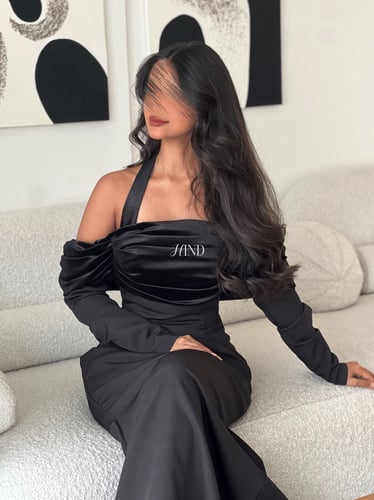 فستان كريب أنيق 1047