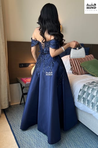 فستان سهرة كحلي 1028