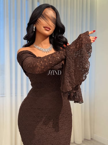 فستان ناعم موكا 1118