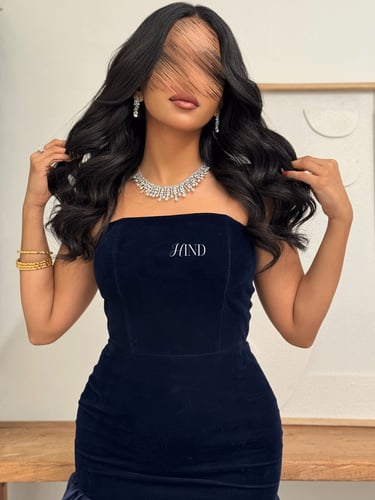 فستان جوخ كحلي 1113