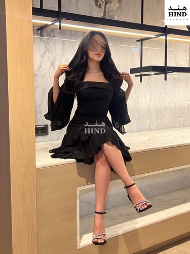 فستان ميدي اسود 1001