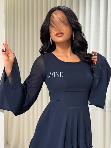 فستان شيفون كحلي 1112