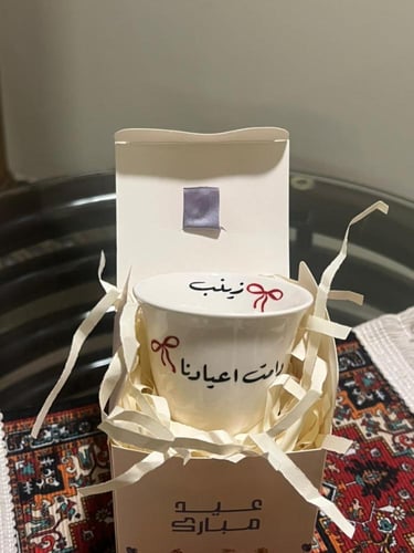 فنجان قهوة بطباعة Uv Dtf