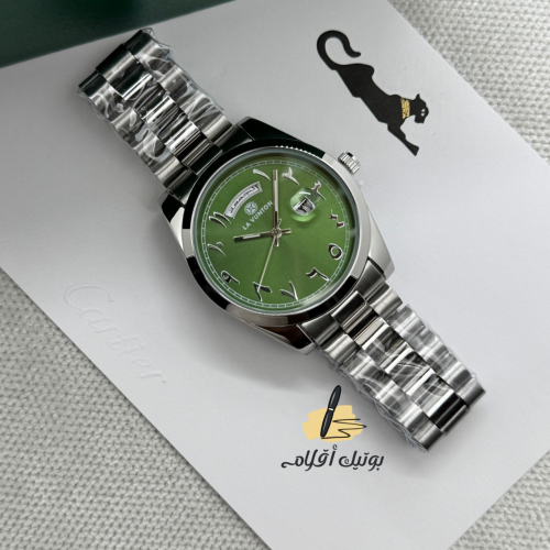 ساعة رجالية شبيهة رولكس ارقام عربي