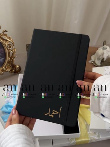 دفتر جلد مع قلم