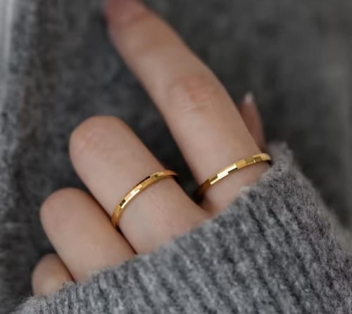 خاتم3قطعه مطلي عيار21