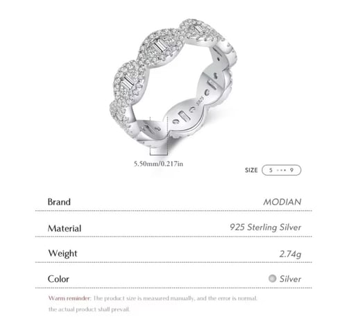 خاتم من الفضه عيار 925