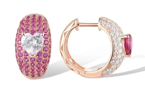 حلق كل قطعه لون من الفضه