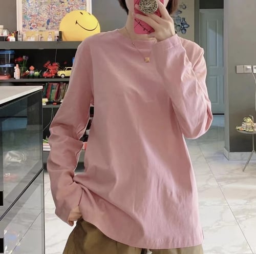 تيشيرت ساده قطن اكمام طويله