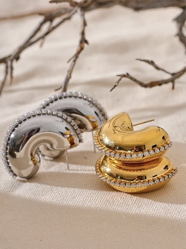 حلق مطلي ذهب عيار24