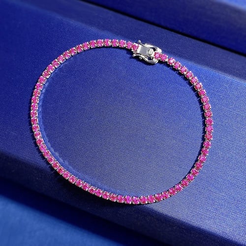 سوار تنس من الفضه ماركة رونق