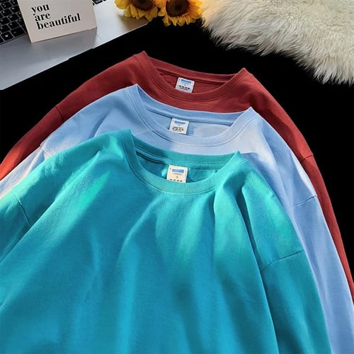 تيشيرت ساده قطن اكمام طويله