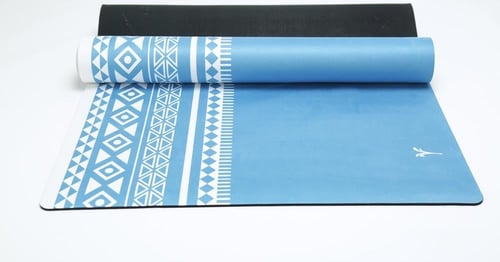 بساط تمرين املج - لون ازرق مخملي فاخر "سميك"