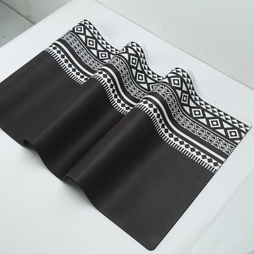 بساط تمرين تالي الليل - لون اسود مخملي فاخر "سميك"