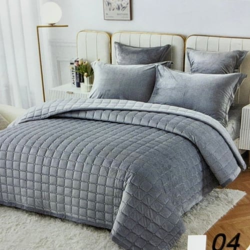 لحاف مخمل مفرد 4 قطع