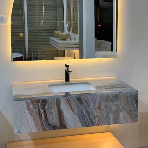 مغسلة رخام طبيعي