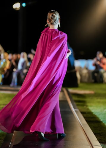 Elegant & simple dress / fuchsia