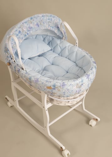 Elegance Moses Basket / Baby Blue