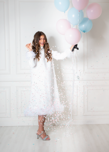 فستان اوف وايت ميدي بريش