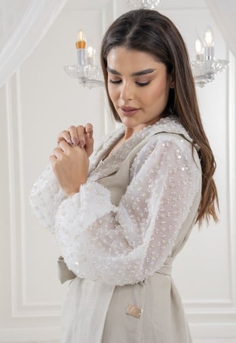 روب استقبال فاخر بأضافة التطريز