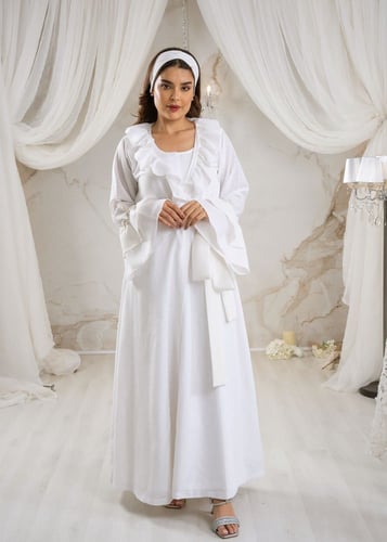 طقم استقبال اوف وايت فكتوري مميز (لبس الام + لبس ا...