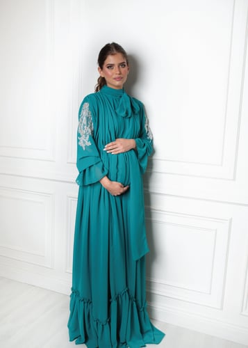 فستان تركواز فاخر