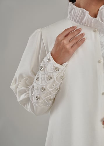 Pearl robe / offwhite