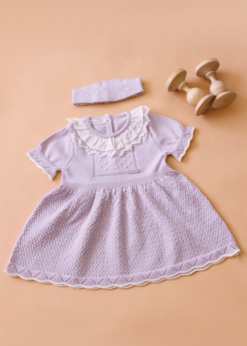 فستان مواليد - بنفسجي