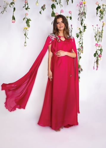 فستان فوشي راقي ومميز