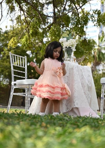 فستان بناتي من خامة التل الراقية بتصميم مميز وراقي...