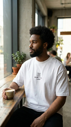 Unisex Milo London White Oversized T-Shirt - White