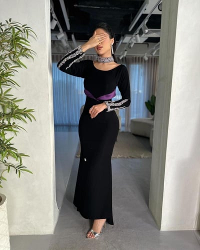 فستان باربي تطريز لون اسود