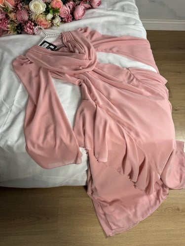 فستان شيفون ناعم لوم لحمي