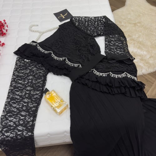 فستان العيد خامه جورجيت لون اسود