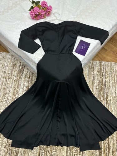 فستان العيد تفته تطريز يدوي لون اسود