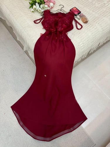 فستان باربي ورد ليزر يدوي