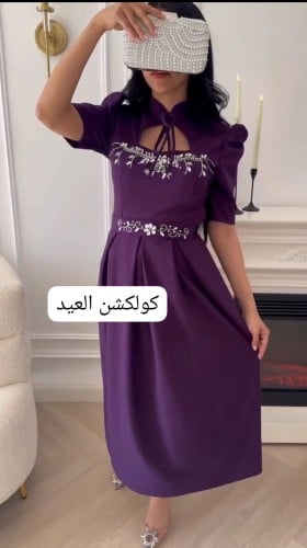 فستان العيد باربي لون احمر بنفسجي
