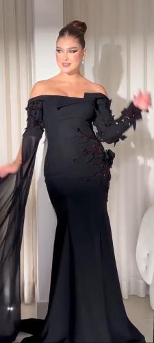 فستان كريب استرتش