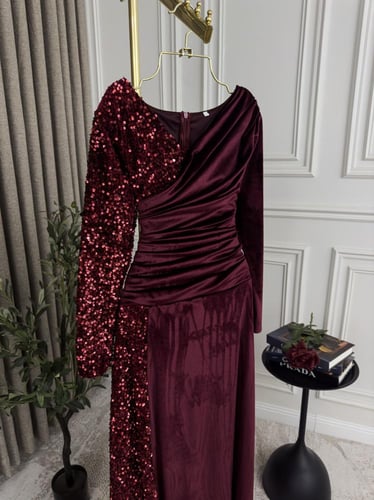 فستان شهرا شتوي مخمل