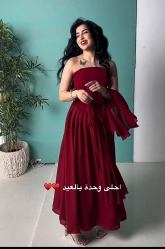 فستان العيد لون احمر
