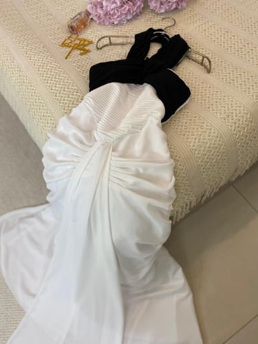 فستان شفون ميلانو لون ابيض