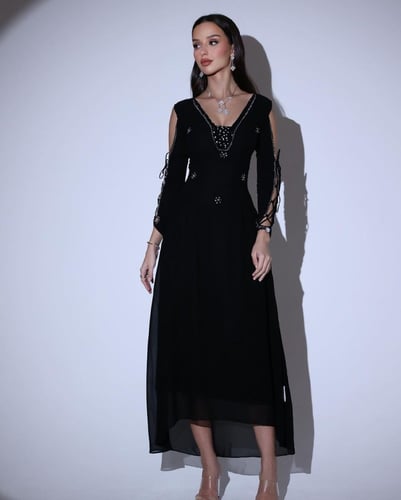 فستان شيفون جوريت اسود