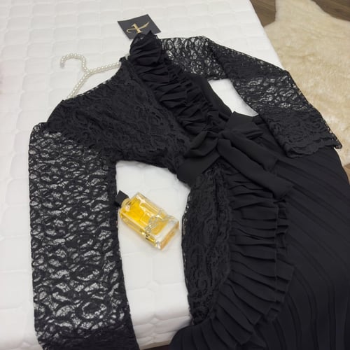 فستان العيد خامه جورجيت لون اسود