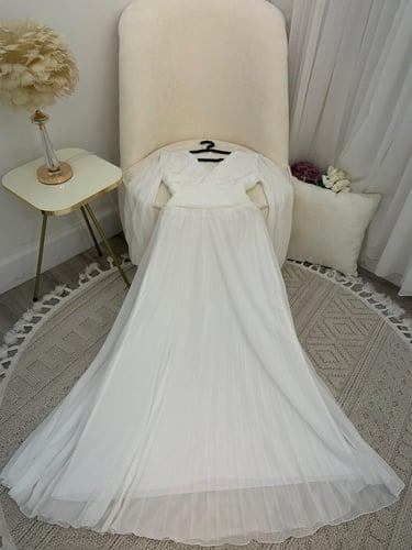 فستان العيد جورجيت لون ابيض