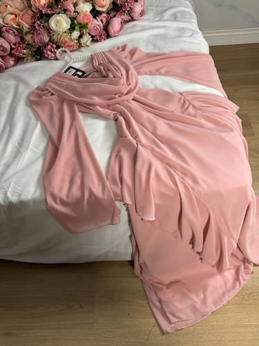 فستان شيفون ناعم لوم لحمي